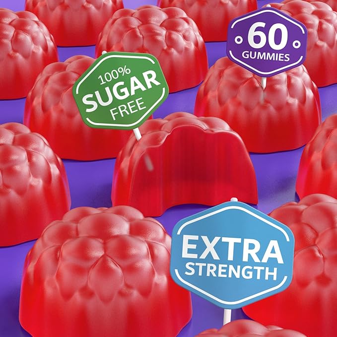 Magnesium Glycinate Gummies 400mg, Magnesium for Slеep, Body Support and Relaxation, Raspberry Magnesium Gummies for Adults with Blackcurrant Oil, Sugar Free, Non GMO, Gluten Free, 60 Days Supply