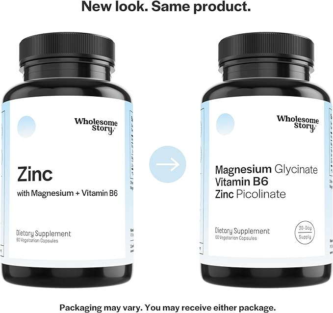 3-in-1 Zinc Picolinate Magnesium Glycinate Supplements with Vitamin B6 | Magnesium and Zinc Vitamin | Reproductive & Fertility Health, Hormone Balance, Immune System Support | Packaging May Vary