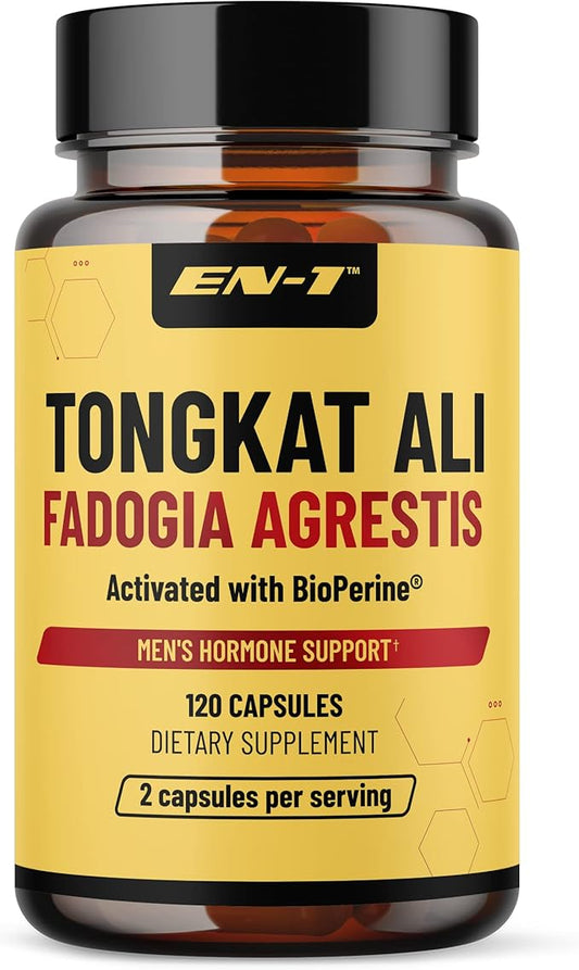 Tongkat Ali for Men (Longjack) Fadogia Agrestis and Tongkat Ali Supplement 1205mg per Serving with BioPerine, Tongat-ali for Men - 120 Capsules Tonkat-Ali Long Jack