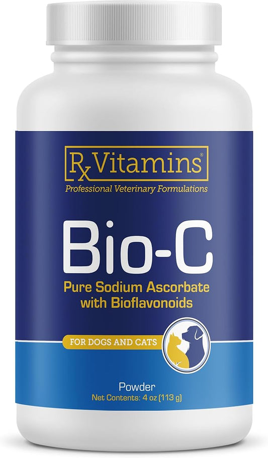 Rx Vitamins Bio-C - Vitamin C for Dogs and Cats - with Lemon Bioflavonoids for Dog Allergy Relief - Immune Support Supplement - Promotes Dogs Healthy Coat and Skin - Joint Supplement for Dogs - 4 oz