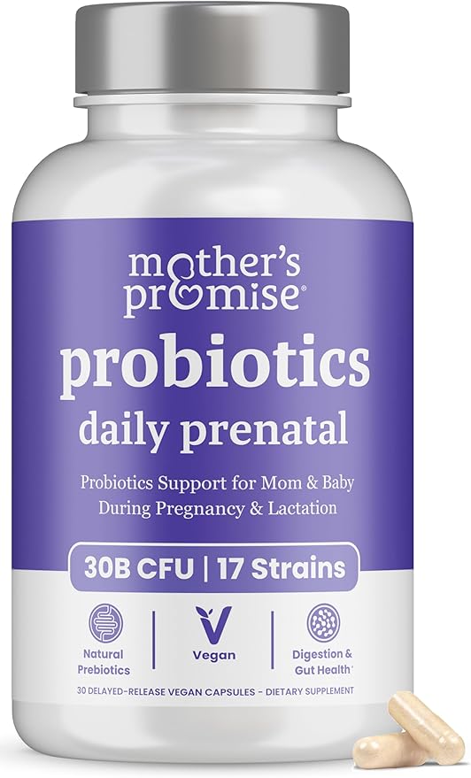 Prenatal Probiotics for Women | 30 Billion CFU, 17 Strains + Organic Prebiotics | Supports Digestion, Gut & Immune Health for Mom & Baby | Womens Probiotic for Pregnancy & Lactation | Vegan Capsules