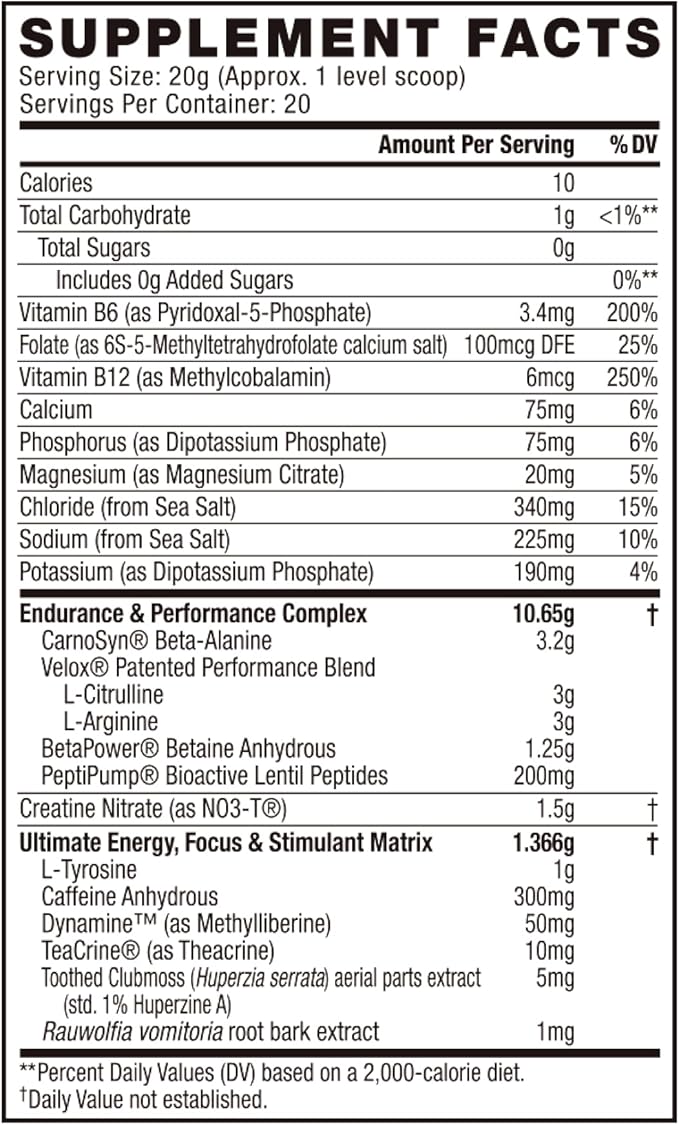Cellucor C4 Ultimate Pre Workout Powder - Sugar Free Preworkout Energy Supplement for Men & Women - 300mg Caffeine + TeaCrine + Dynamine + Creatine - Freedom Bombsicle, 20 Servings