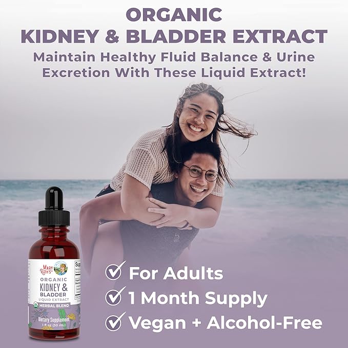 MaryRuth Organics Herbal Supplement Drops | Support Renal & Urinary Systems | Juniper Berry | Cleavers | Dandelion | Hawthorn | Horsetail & Chanca Piedra | Vegan | Non-GMO | 1 Fl Oz