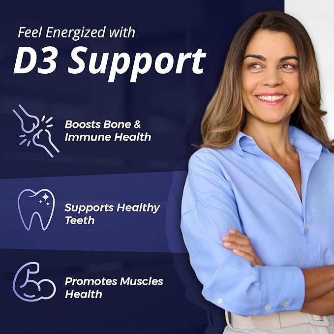 WOW Supplements Vitamin D3 5000 IU Softgels, 125 mcg - Vitamin D3 5000IU Supplement for Strong Bones and Immune Support - Non-GMO, Gluten Free Vitamin D 5000 IU - VIT D3 5000 IU Softgels - 120 Count