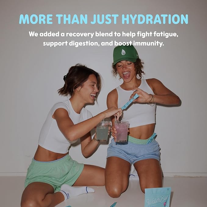 Waterboy Weekend Recovery | 3,187mg Electrolyte Powder Packets | Ginger + L-Theanine + Vitamins | No Sugar, All Natural, Gluten Free | 24 Drink Stick Mixes (Grape)