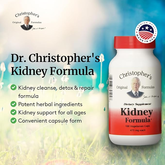 Christopher's Original Formulas Kidney Formula - Kidney Cleanse Detox & Repair Formula - Herbal Blend for Kidney Support