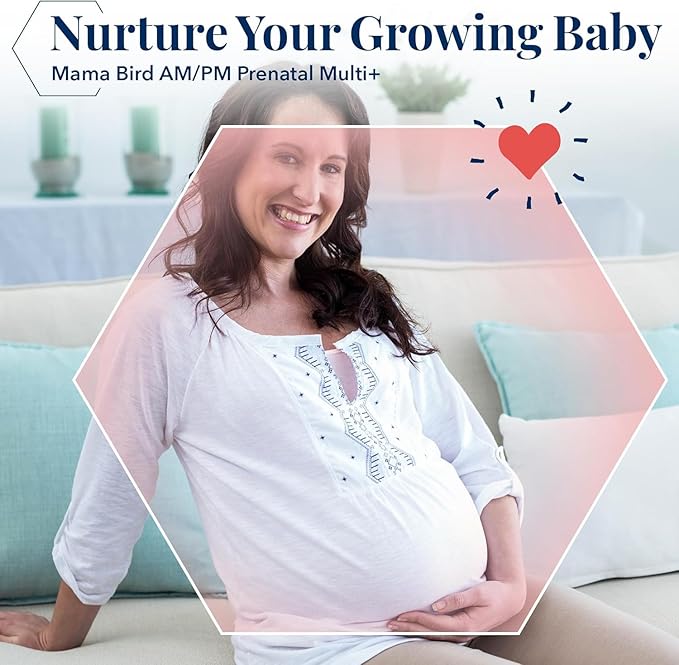 Best Nest Wellness Mama Bird AM/PM Prenatal Multi Plus - Methylated Prenatal Multivitamin Supports Healthy Brain Development - Nutritional Support Supplement for Pregnancy with Choline - 60 Caplets