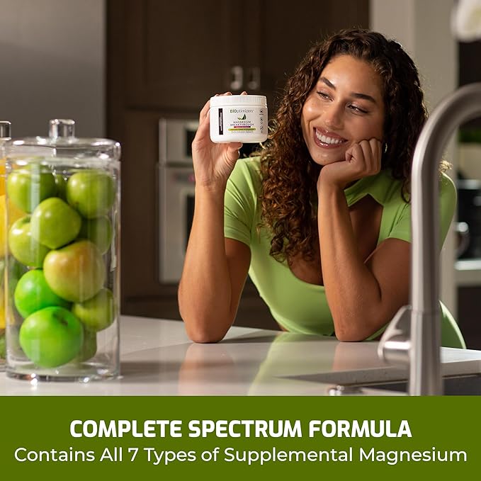 BiOptimizers Magnesium Breakthrough Drink Fruit Punch - 8 Forms of Magnesium: Glycinate, Malate, Citrate, and More - Natural Sleep and Brain Supplement – 5.4 oz (30 Servings)