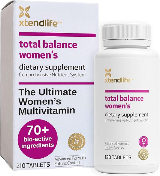 Xtendlife Total Balance Women's Multinutrient Supplement for Anti-Aging & General Health (120 Enteric Coated Tablets)