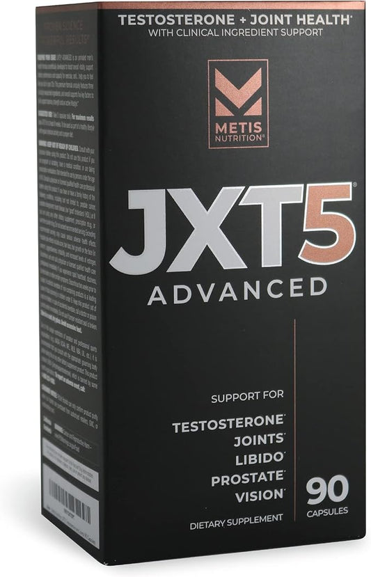 Metis Nutrition JXT5 Joint Health - 5-in-1 Men's Health Supplement to Libido, Prostate, and Vision - Test Boost, Joint Support, and Improve Energy (90 Capsules)