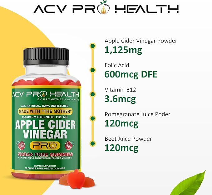 2-Pack Apple Cider Vinegar Gummies Sugar Free - ACV with Sugar Makes No Sense! Low Carb Advanced Keto Acv Gummies Keto Gummy Detox Cleanse Golo