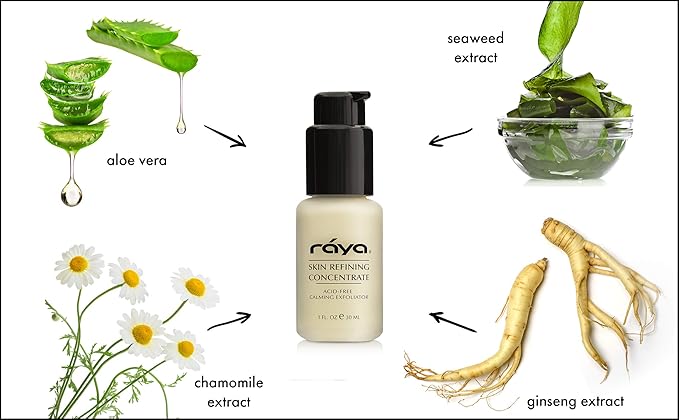 RAYA Skin Refining Concentrate (R-511) | Facial Serum for All Skin Types - Exfoliating, Pore-Minimizing & Complexion-Smoothing | Includes Vitamin C, Antioxidant, Anti Aging & Brightening Serum