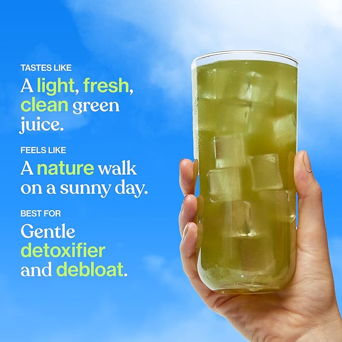 Sunwink Detox Powdered Greens - Organic Greens SuperFood Powder for Debloat - Super Greens Powder w/Celery, Dandelion, Spirulina - Daily Greens Powder for Gentle Detox - 4.2 oz (20 Servings)