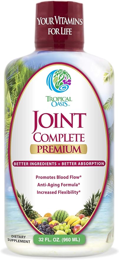 Joint Complete Premium- Liquid Joint Supplement w/Glucosamine, Chondroitin, MSM, Hyaluronic Acid – for Bone, Joint Health - 96% Max Absorption– 32oz, 32 serv