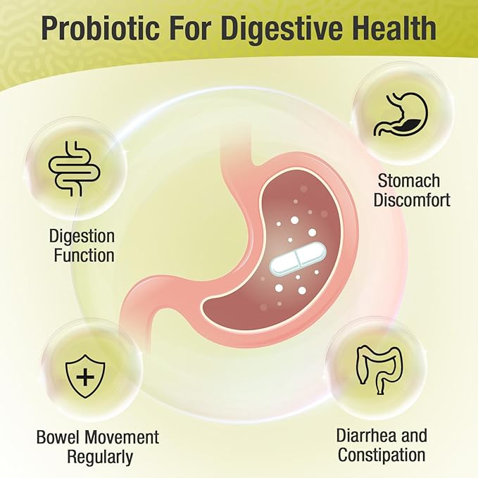 Probiotics for Women & Men - 300 Billion CFU, 22 Strains Probiotics + 15 Organic Herbs Blend, Daily Probiotics for Digestive Health, Immune, Gut, Bloating - 60 Capsule