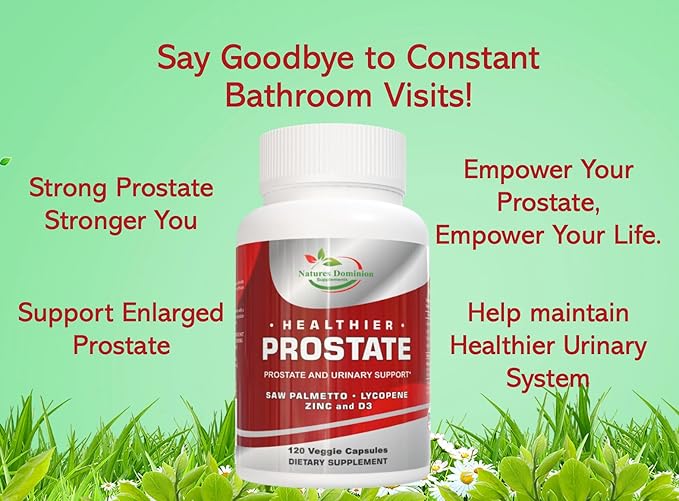 Saw Palmetto for Men, Lycopene, Zinc, Vitamin D3. Prostate Supplements for Men, Bladder Control. Saw Palmetto Supplement for Men. Prostate Support with Lycopene