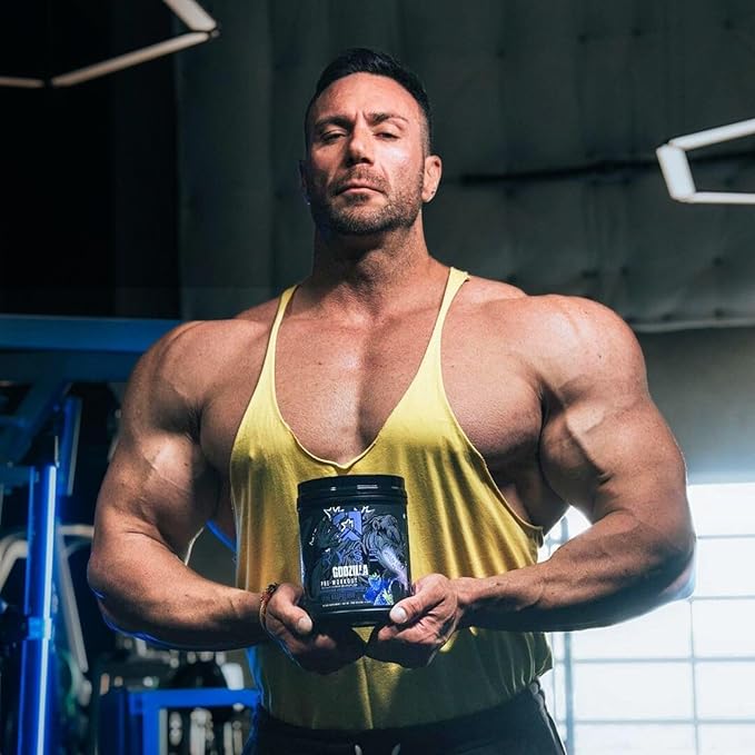 Ryse Noel Deyzel x Godzilla Pre Workout | Intense Pumps, Energy, & Focus | Citrulline & Beta Alanine | 400mg Total Caffeine | 40 Servings (Blue Raspberry)