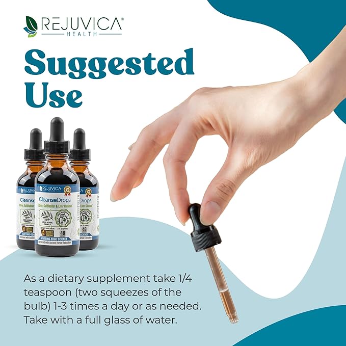 Cleanse Drops - Advanced Kidney & Gallbladder Cleanse Support Supplement - Liquid Delivery for Better Absorption - Chanca Piedra Used in Amazonian Rainforest