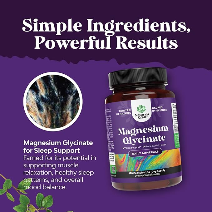 Pure Magnesium Glycinate 400mg Per Serving - Vegan High Absorption Chelated Magnesium Capsules for Women & Men with Elemental Magnesium 400mg for Mood Sleep and Relaxation Support - 30 Servings