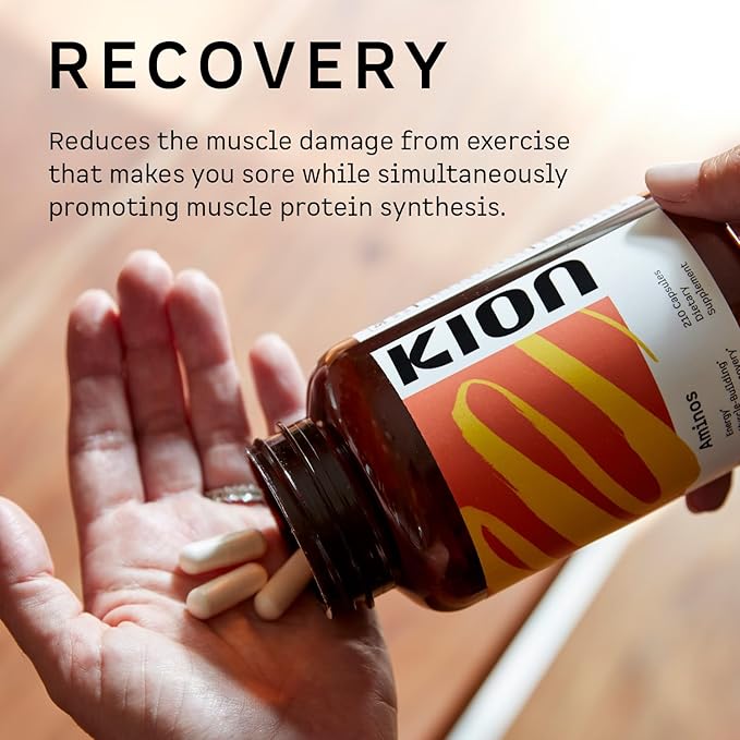 Kion Aminos Essential Amino Acids Capsules | The Building Blocks for Muscle Recovery, Reduced Cravings, Better Cognition, Immunity, and More | 30 Servings