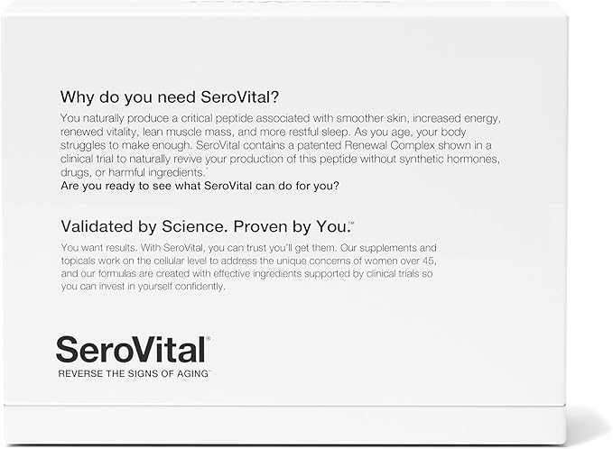 Serovital Renewal Complex, Serovital - Renewal Supplements - Female Critical Peptide Support - Revitalizer for Women, 120 Capsules (Pack of 1)