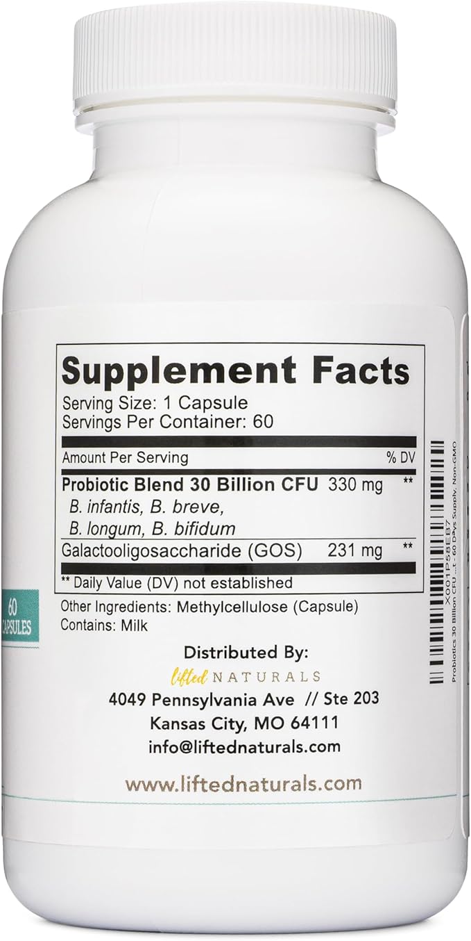 Probiotics 30 Billion CFU - Bifidus Mood Support Supplement w/prebiotics & probiotics for Women and Men - Mood & Digestion Support- Histamine Free - Natural Mood Boost - 60 Days Supply, Non-GMO