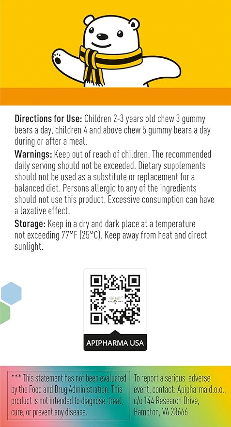 Children's Multivitamin Gummies - Immunity Supporting Kids Vitamins with A, B, C, D, E, Biotin, Pantothenic Acid and Zinc - Sugar-Free & Natural Colors Kids Vitamin Gummies (60 Gummies)