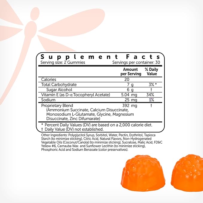 Amberen Menopause Supplements for Women, Multi-Symptom Relief, Vitamin E & Unique Amberen Compound, Helps Support Hormone Balance, Hot Flashes & Night Sweats, Sugar Free, Orange Flavor, 60 Gummies