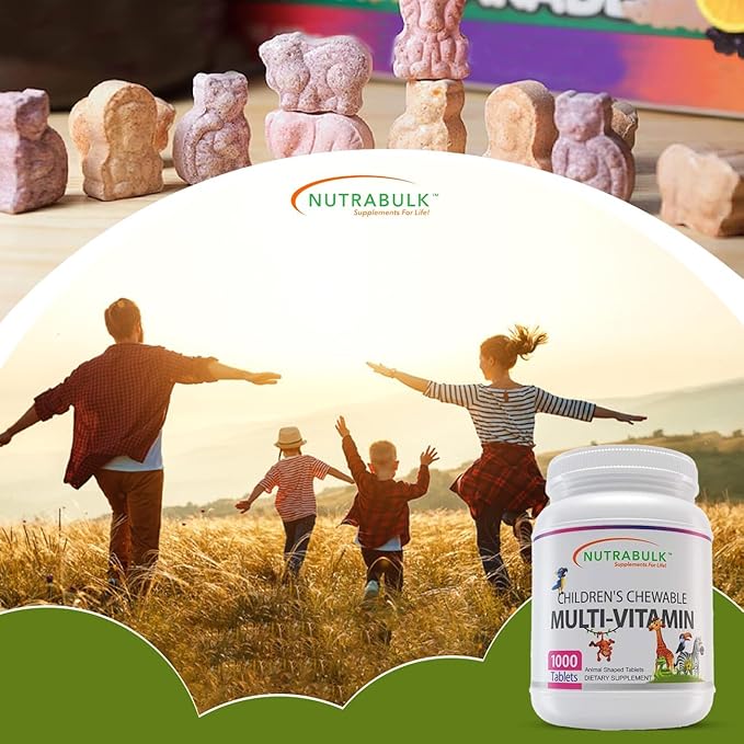 Children's Chewable Multivitamin Tablets for Overall Well Being - Fun Animal Shapes & Cherry Flavor- Multivitamins for Kids' Daily Nutritional Needs - 12000 Count (12 Bottles of 1000)