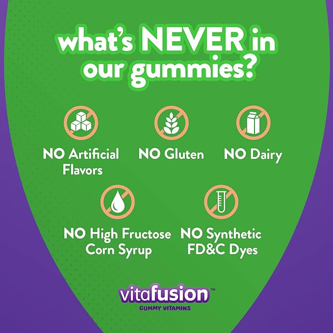 Vitafusion Gorgeous Hair, Skin & Nails Multivitamin Plus Biotin and Antioxidant Vitamins C&E, Raspberry Flavor, 135ct (45 Day Supply), from America’s Number One Gummy Vitamin Brand (Pack of 2)