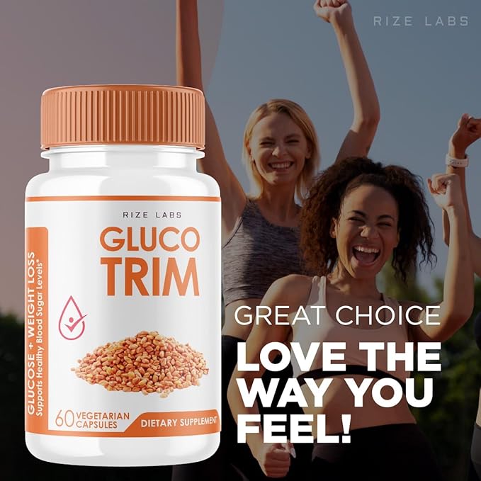 GlucoTrim - GlucoTrim Oral Capsules to Maintain Stable Healthy Levels, All-Natural Blood Dietary Supplement, GlucoTrim Advanced Formula for Optimal Health, Gluco Trim Reviews (60 Capsules)