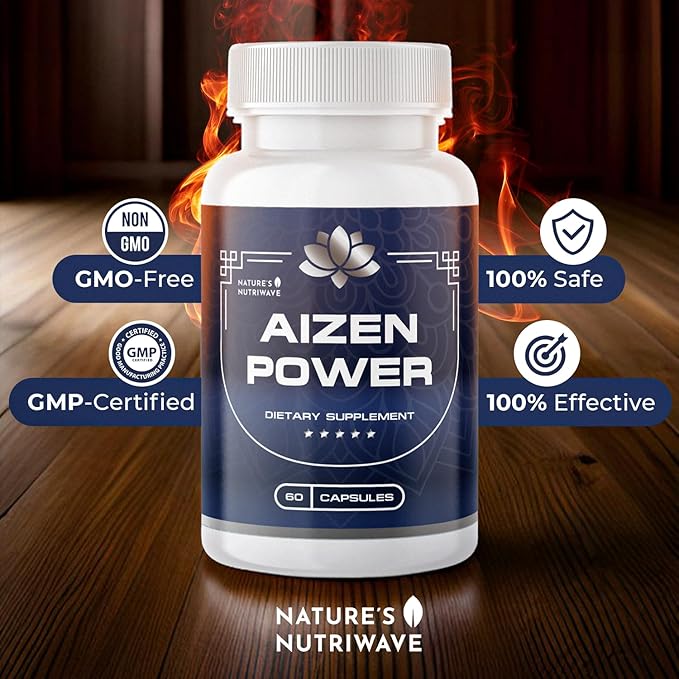 Aizen Power for Men, All Natural Male Supplement, Aizen Power for Men, Male Supplement, Original Formula - 60 Caps, 1 Month Supply