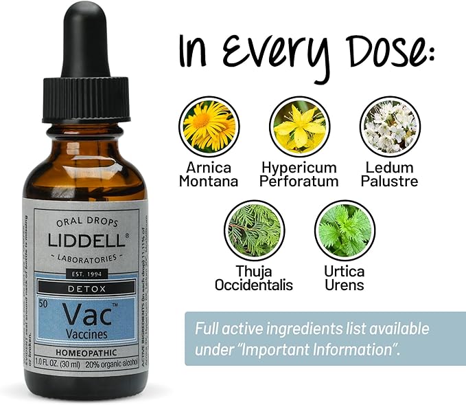 Liddell Homeopathic Vaccine Detox Oral Drops - 1 Oz