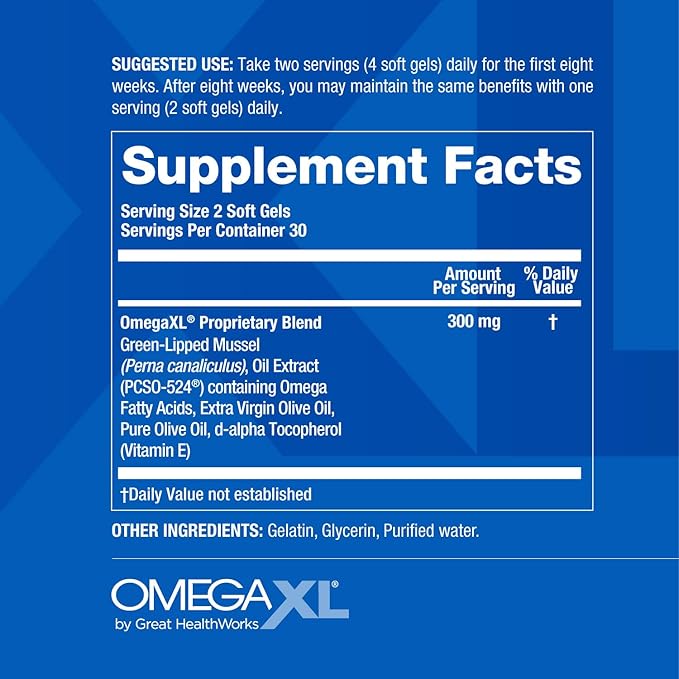 OmegaXL Joint Support Supplement for Relief - Natural Muscle Support, Green Lipped Mussel Oil, 60 Ct (2 Pack). MemoryXL, Magnesium L-Threonate Brain Supplement - Memory & Focus Cranberry Lemon 30 Pack