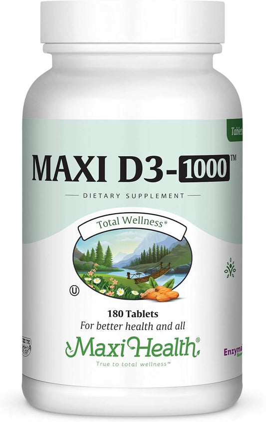 Maxi Health Vitamin D3 1000, Bottle,Tablets,180 Tablets,ZZZ-2