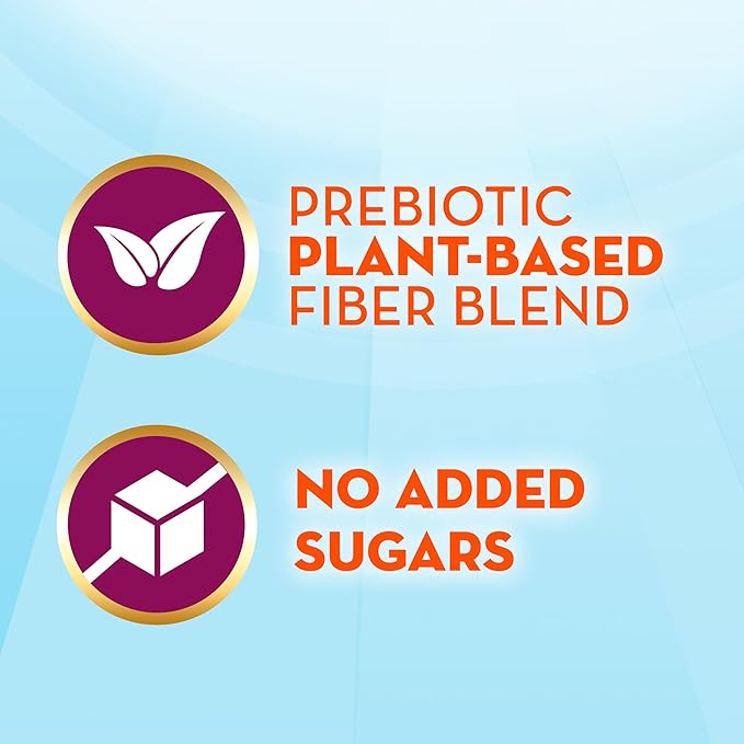 Metamucil Fiber Supplement, Unflavored Clear Mixing Powder, No Grit, No Sugar Added, Plant Based Prebiotic Fiber Blend for Daily Digestive Health, 75 teaspoons