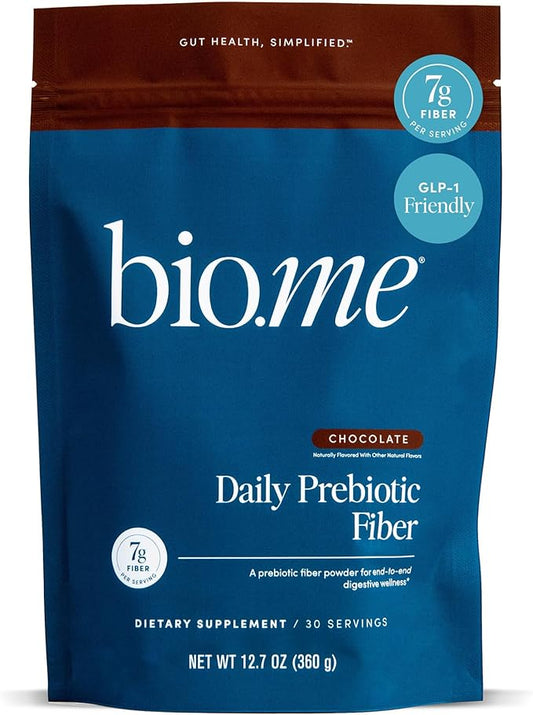 Daily Prebiotic Fiber Chocolate-Fiber Supplement Powder for Digestive Health & Gut Health - Fiber Powder Prebiotics, Non-GMO Dietary Fiber, Gluten & Sugar Free Soluble Fiber Supplements-30 Servings