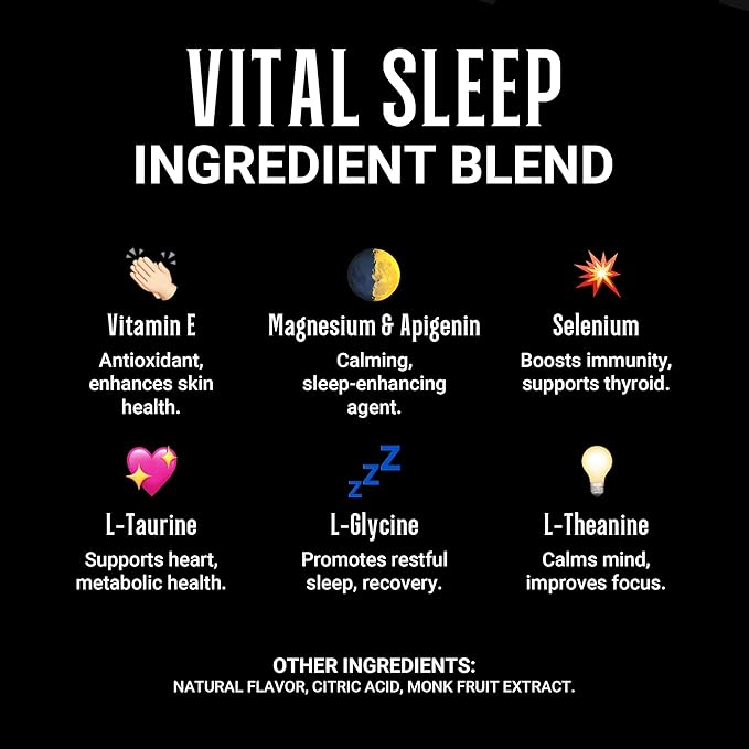 Advanced Sleep Supplement for Men, Nootropic Night Time Burner & Anabolic Recovery, Natural Sleep Aid with Magnesium Glycinate, Apigenin, Selenium - Vanilla Flavor | Alpha Grind PM