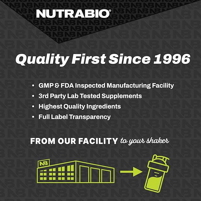 NutraBio – EAA Pure – 9 Amino Acids – Muscle Repair and Recovery, 30 Servings, Strawberry Lemon Bomb – Pre or Post Workout – All Day Recovery