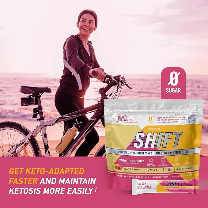 Real Ketones BHB Exogenous Ketones Drink Mix Packets Keto Electrolytes Powder Packets No Sugar with 4 Main Fasting Electrolytes Plus Hydrating Patented Keto BHB - 30 Count Raspberry Lemonade
