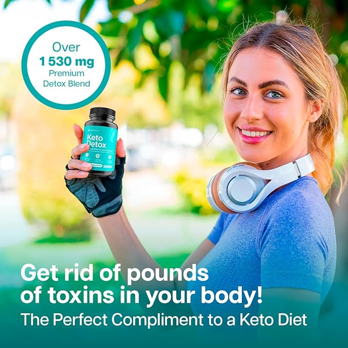 Keto Detox Cleanser - Keto Pills Liver Supplement for Men & Women - Keto Supplement Detox Pills Fasting Supplement for Colon Health, Kidney Support & Boosts Metabolism 60 Capsules