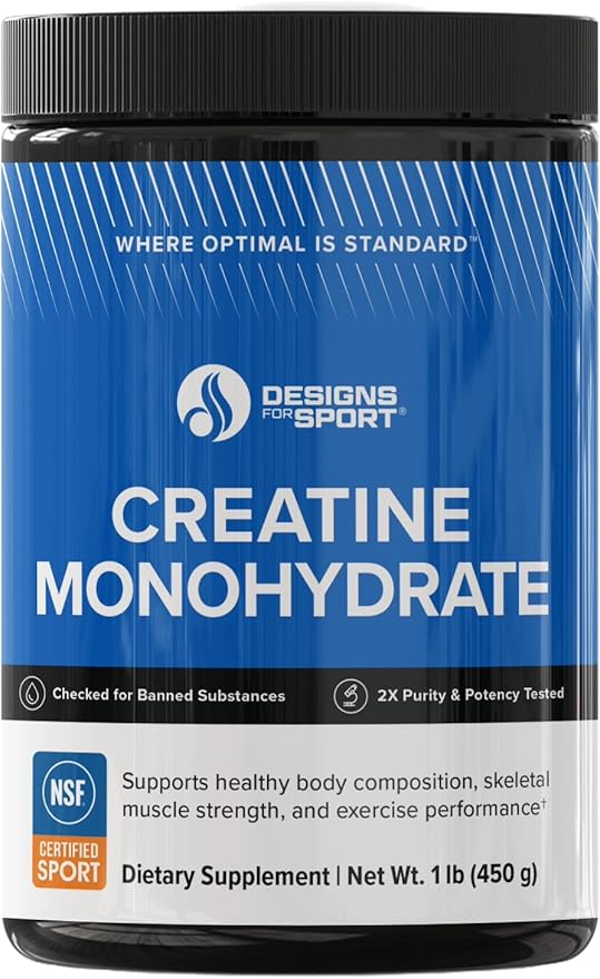 Creatine Monohydrate Powder - NSF Certified for Sport Creatine Supplement to Support Muscle Recovery, Pre + Post Workout Strength and Energy (1 lb / 90 Servings)