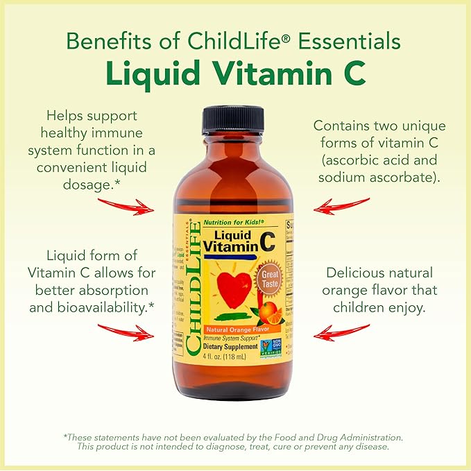 CHILDLIFE ESSENTIALS Immune Support 3-Pack - Liquid Vitamin C, First Defense, and Zinc - Immune Boosting Supplements for Infants, Toddlers, and Kids