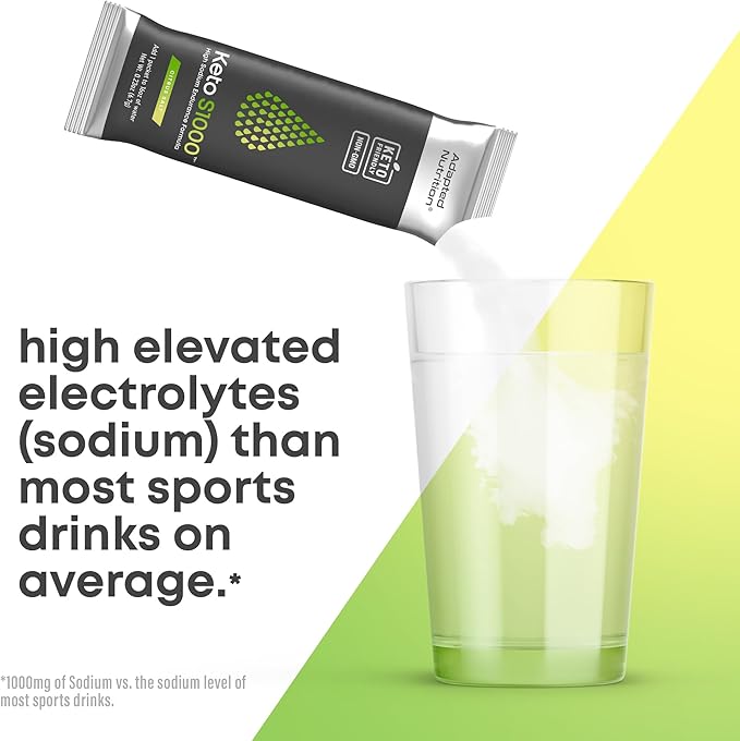 Keto S1000 Electrolyte Packets, Hydration Drink Mix | 30 Packets, Citrus Salt | Includes Essential Minerals, No Sugar, No Calories