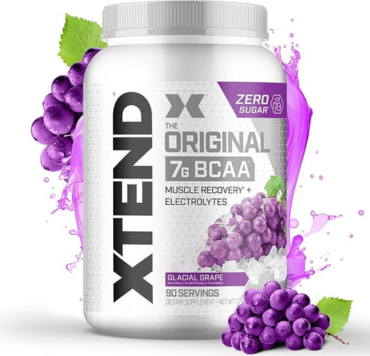 Xtend XTEND Original BCAA Powder 7g BCAA and 2.5g L-Glutamine, Sugar Free Post Workout Muscle Recovery Drink with Amino Acids for Men & Women, 90 Servings