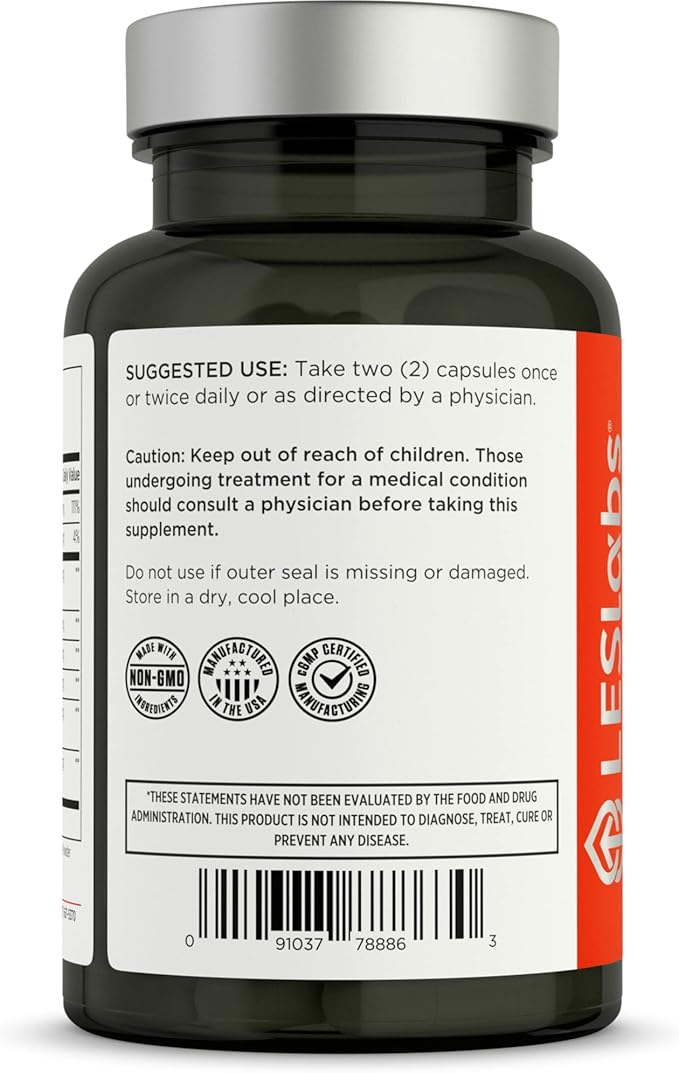 LES Labs Liver Support – Promotes Healthy Liver Function, Glutathione Production & Detoxification – Milk Thistle, NAC, ALA & Dandelion Extracts – Non-GMO Supplement – 90 Capsules