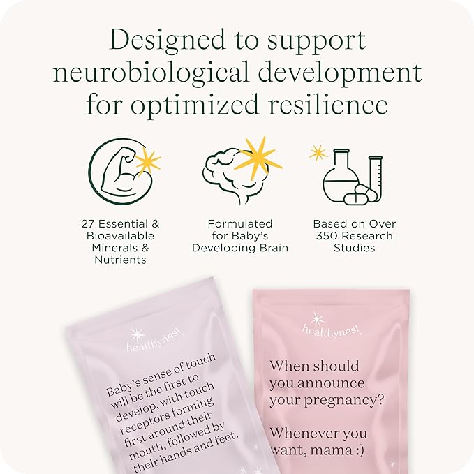 HealthyNest Preconception & 1st Trimester Prenatal Vitamin | Pregnancy Support for Fetal Brain Development with Methylfolate, Choline, DHA, Iron, Inositol | 31 Day Supply