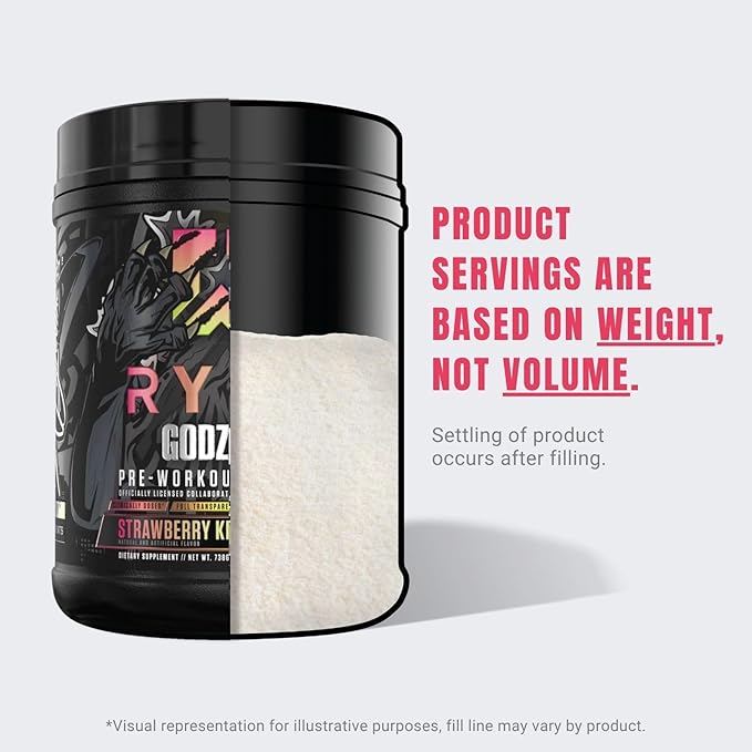 Ryse Noel Deyzel x Godzilla Pre Workout | Intense Pumps, Energy, & Focus | Citrulline & Beta Alanine | 400mg Total Caffeine | 40 Servings (Strawberry Kiwi)