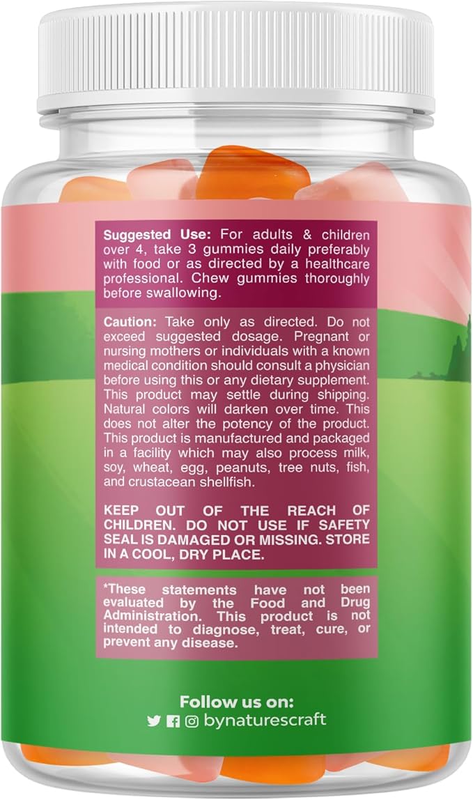 Kids Fiber Gummy Prebiotics Supplement - Soluble Fiber Gummies for Kids for Easing Constipation and Supporting Digestive Health Kids Fiber Gummies Immune System Booster Delicious Gummy Vitamins