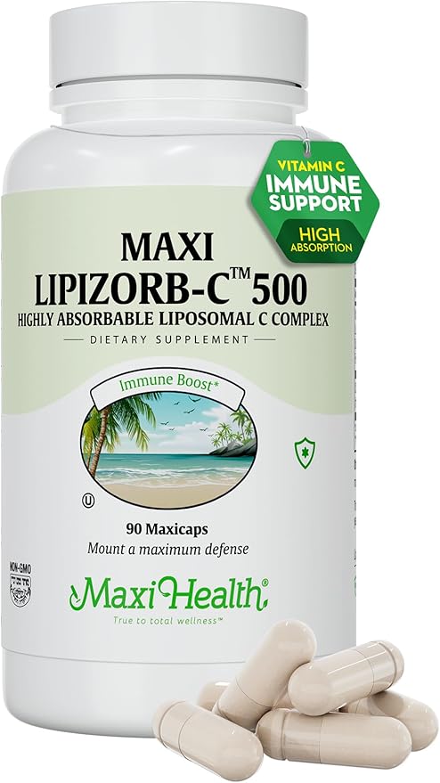 Liposomal Vitamin C - Liposomal VIT C - 500mg Capsules with Digestive Blend - Highly Absorbable High Dose VitaminC - Non GMO Kosher Vegetarian Doctor-Formulated Immune Support Supplement (90 Count)